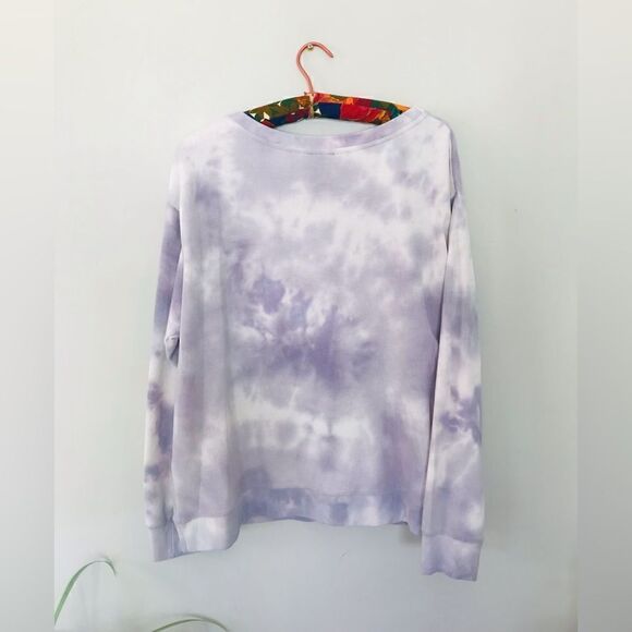 Splendid | purple tie dye thermal pullover - Picture 3 of 6